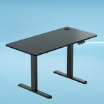 The Sleep Company - AeroPlus Electric Height Adjustable Desk | Ergonomic Work from Home Table | 4 Memory Presets | 2 Years Warranty | 1200 x 600 Thick Top | Free Installation | Black & Black