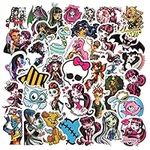 50Pcs Monster High Stickers for Water Bottle Cup Laptop Guitar Car Motorcycle Bike Skateboard Luggage Box Vinyl Waterproof Graffiti Patches LQ