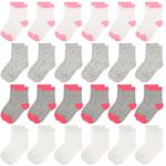 TRAMLE Girls Toddler Baby Crew Socks - 24 Pairs （6-8 Years Old） Soft breathable Socks For Toddlers kids Girls