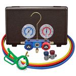 MASTERCOOL (89661-PRO R134a Manifold Gauge Set with Aluminum Standard Couplers , Blue