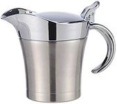 26 oz Double Insulated Silver Gravy Boat Jug with Hinged Lid