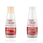 Live Clean Shampoo, Clarifying Apple Cider, 350 mL (Packaging may vary) & Conditioner, Ultra Light Apple Cider, 350 mL