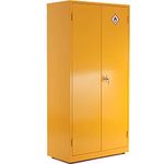 Horison Industries COSHH Cabinet - COSHH Cupboard Fire Proof Flammable Storage Cabinet - Hazardous Substance Yellow COSHH Cabinet - Dangerous Substance Chemical COSHH Cupboard - 1815x915x459mm