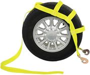 US Cargo Control Tow Dolly Basket Strap - Yellow Car Dolly Strap with Twisted Snap Hook End Fittings - Great for Tow Dolly Car Hauling - Fits Most 14-17 Inch Wheels - 3,333 Pound Working Load Limit