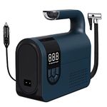 Tirewell ATJ-6188 Tire Inflator Air Compressor Battery Powered, Portable & Digital Monitoring Pump 150 PSI ABS Metal Design For Autos, Trucks, Cars, Bicycles and General Uses 120W