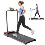 Sparnod Fitness STH-3004N 2 in 1 Walking Pad Treadmill for Home Use, 1–10 km/h, Foldable Rail, 7% Incline, LED Display, Shock Absorption, 90kg Capacity for Home & Office Use (STH-3004N)