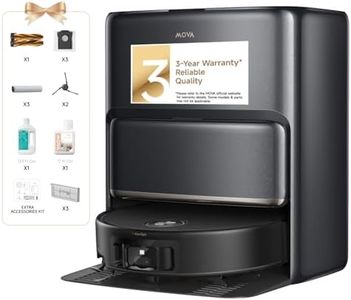 MOVA Z60 Ultra Roller Complete Robot Vacuum and Mop, Real-time Fresh Water Mopping, Auto Carpet Shield, Extendable for Edge Cleaning, 28000Pa Suction with Anti-Tangle DuoBrush, 8cm Obstacle Freedom