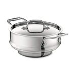 All-Clad Specialty Stainless Steel Universal Steamer for Cooking 3 Quart Food Steamer, Steamer Basket Silver