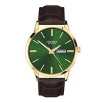 Sekonda Jackson Classic Men's 40mm Quartz Watch in Green with Analogue Day/Date Display, and Brown Lether Strap 30151