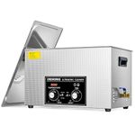 CREWORKS 30L Ultrasonic Cleaner with Heater and Timer, 600W Stainless Steel Ultrasonic Parts Cleaner with Degas & Gentle Modes, Ultrasound Machine with Knob Control for Auto Tool Parts
