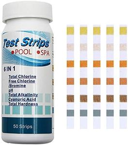 6 In1 Swimming Pool SPA Test Strips Chlorine pH Alkalinity Water Ha ness 50Pcs