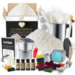 CraftBud Candle Making Kit - 56 Piece Soy Candle Kit - 4 Individual 8 oz. Candles - 16 Colors & Customizable - Adults & Beginners