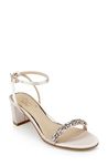 Jewel Badgley Mischka Women's Danni Heeled Sandal, Champagne, 7.5