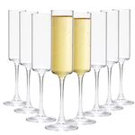 Ufrount Champagne Flutes 5oz,Clear Champagne Glasses Set of 8,Classic Sparkling Glasses Prosecco Toasting Champagne Flute Glass for Home Bar,Wedding,Restaurant