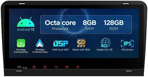 XTRONS Android 12 Car Stereo for Audi A3 S3 RS3, Octa Core 8+128GB Car Radio Player 8.8 inch QLED IPS Touched Car Bluetooth Head Unit GPS Navigation DSP CarPlay 4G LTE support TPMS DVR AHD Camera DAB+