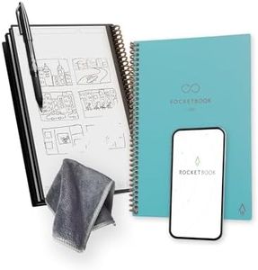 Rocketbook Core Reusable Smart Notebook | Innovative, Eco-Friendly, Digitally Connected Notebook with Cloud Sharing Capabilities | Dotted, 6" x 8.8", 36 Pg, Neptune Teal, with Pen, Cloth, and App Included