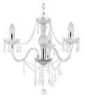 T&S 3 Light Chandelier, Pendant Lamp,Chrome,Clear.Acrylic Bedroom Living Room Ceiling Light … (Chrome) (Clear) (120)