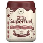 Wellbeing Nutrition Kids Superfuel 7+years |Zero Added Sugar |9g Milk Protein Isolate, 23 Vitamins & Minerals, 100mg DHA, 3g Fiber, Probiotics |Height Growth, Immunity & Brain| Chocolate, Nutrition Drink Powder, 400g