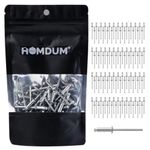 Homdum Aluminium Blind Rivet - Metal POP Rivets for Riveting Gun/Riveter machine Pack of 100 Pieces. (4.8 x 12)