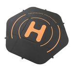 Keenso 110cm Drone Landing Pads Black Landing Mats Hex Double Sided Foldable Portable Water Wear Resistant Silicone Fixing Drone Pads for Inspire 3