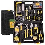 BLOSTM 100 Piece Tool Kit - Complete Tool Set with Essential Hand Tools for DIY Projects, Household Repairs, Auto Maintenance - Home Tool Kit Set with Tool Box Organiser, Hammer Pliers Screwdrivers