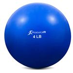 ProsourceFit Weighted Toning Exercise Balls for Pilates, Yoga, Strength Training and Physical Therapy, 2 lb to 8 lb, Color Coded