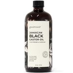 Jamaican Black Castor Oil Organic Cold Pressed Unrefined Pure Castor Oil, Black Jamaican Castor Oil 473 ml