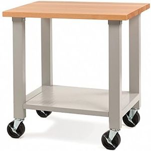Seville Classics Table Mobile Heavy-Duty Workstation, Granite Gray