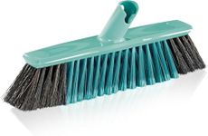 Leifheit All-Round brush Clean Xtra 40 cm, Innovative X Cross-Over-Bristles Brush, Connects to Leifheit Click System Handles, Broom Head Only