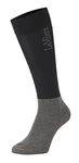 LeMieux My Competition Horse Riding Socks in Black with Closely Woven Foot, Topside Seam and Micro Weight Stretch - Twin Pack - Medium