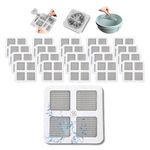 Caring Corner Disposable Drain Cover, Bathroom Net, Kitchen Sink Strainer Sticker for Drainage, Water Filter Stickers, Shower Hair Catcher, Waterproof Self Adhesive Mesh Jali for Insects. (20)