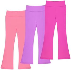 BIG ELEPHANT Girls Flare Leggings Kids Bell Bottoms High Waisted Bootcut Yoga Dance Flared Pants