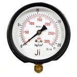 "Ji" Japsin Instrumentation Pressure Gauge, 4" Dial, Range 0-21 Kg/Cm2 with Dual Scale of 300 PSI, Surface Mounting Bottom Entry, Connection 3/8" BSP (M), MS Case & Brass Internals - Process Control