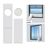 LBG Products Window Seal Plates Kit for Portable AC Units,Plastic Air Conditioner Vent Kit for Sliding Windows and Doors,Adjustable Length Panels for Mobile AC Exhaust Hose (5" Diameter)