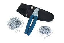 Southern 94 Hog Ring Pliers Straight and Galvanized with 200 Rings and Belt Case - 100 Small Rings and 100 Large Rings for Upholstery, Fencing, Sausage Casing, Cages, Railing and More