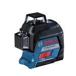 Bosch GLL 3-80 Professional Line Laser with Self Levelling 30m Range 120m Range with receiver, IP 54 (Blue)