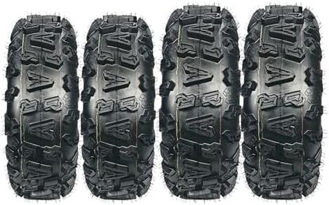 GarveeTech 25x8-12 & 25x10-12 ATV/UTV Tires 4PR All-Terrain Tires (4, 25x8-12 ＆ 25x10-12)