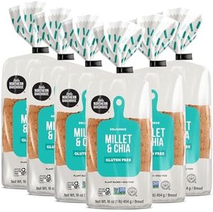 Little Northern Bakehouse Cinnamon & Raisin Gluten Free Bread, Vegan Bread, Non-GMO and Allergy-Friendly Sliced Bread for Gluten Free Food, Meals, Snacks - Millet & Chia (6 pack, 17 oz. each)