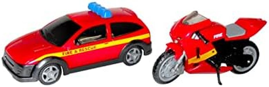 Peterkin Fire Car & Bike Incidente de Incendios para Coche y Bicicleta, Rosso