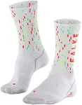 FALKE Unisex BC Impulse Peloton Cycling Socks, Breathable Quick Dry, Mid Calf, Ultra Thin Cushion, Lightweight, White (White 2007), 9-10, 1 Pair