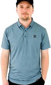 SKIVE Golf Premium Golf Polo Shirt - Golf Shirts for Men - Moisture Wicking, 4-Way Stretch, Athletic Fit - Mens Golf Shirts Short Sleeve Dri Fit - Mens Athletic Polo Shirts - Mens Golf Shirt Men
