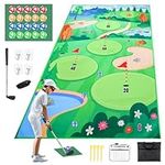 DAJILI Golf Chipping Game Mat, Casual Golf Game Set with Golf Balls, Velcro Golf Chipping Game Mat Indoor Outdoor Games for Adults and Family Kids, Golf Accessories Gifts for Men Boy, 120 * 178CM