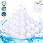 VAZILLIO Filter Balls 800 g Pool Filter Balls Replace 28.6 kg Filter Sand for Sand Filter Systems, Swimming Pool, Filter Pump, Aquarium Sand Filter (800 G)