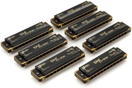 Fender Blues Deville Harmonica, Pack of 7 with case (Keys C, G, A, D, F, E, B Flat)