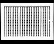 24" X 20" Adjustable AIR Supply Diffuser - HVAC Vent Cover Sidewall or Ceiling - Grille Register - High Airflow - White [Outer Dimensions: 25.75"w X 21.75"h]