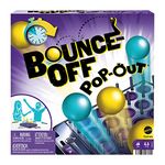 Mattel ​BOUNCE-OFF POP-OUT Party Game for Family, Teens, Adults with 16 balls, 20 Challenge Cards, Game Tray with Timer, Gift for 7 Year Olds & Up