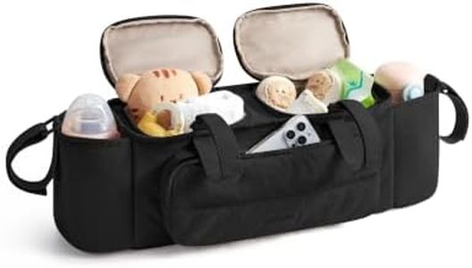 mommore Double Stroller Organizer for Bob Duallie with 2 Cooler Pockets