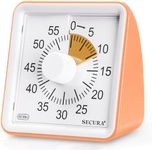 Secura 60-Minute Visual Timer, Classroom Timer, Countdown Timer for Kids and Adults, Time Management Tool for Teaching (Orange)