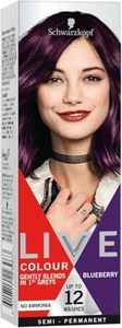 Schwarzkopf LIVE Colour Blueberry, Semi-permanent hair colour, lasts up to 12 washes
