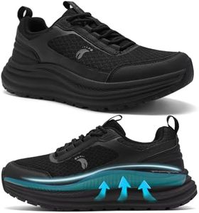 Women's Orthopedic Waterproof Trail Sneakers: Fashion Orthotic Plantar Fasciitis Diabetic Arch Support Arthritis Pain Relief Walking Shoes, Comfy Outdoor Casual Standing Running Shoes Black Size 9.5